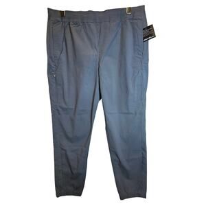 Eddie Bauer Guide Pants Joggers First Ascent Womens Sz 12 Gray Pull-On Ankle $85